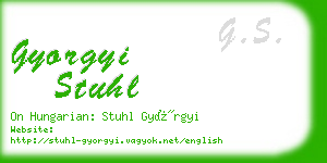 gyorgyi stuhl business card